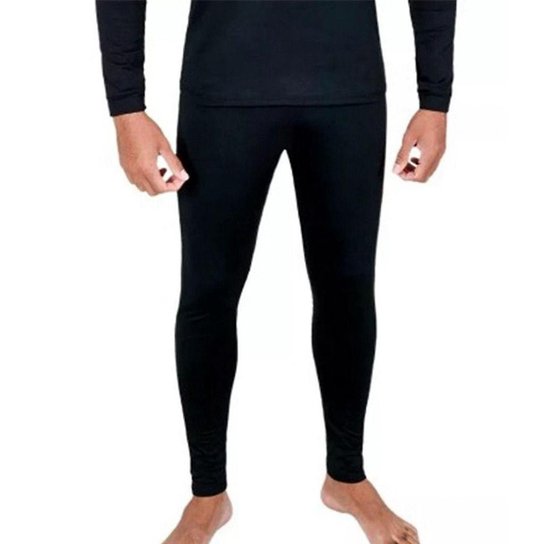 calça térmica compressão segunda pele proteção UV50 - Preto Menor preço em calça térmica compressão segunda pele proteção UV50 - Preto