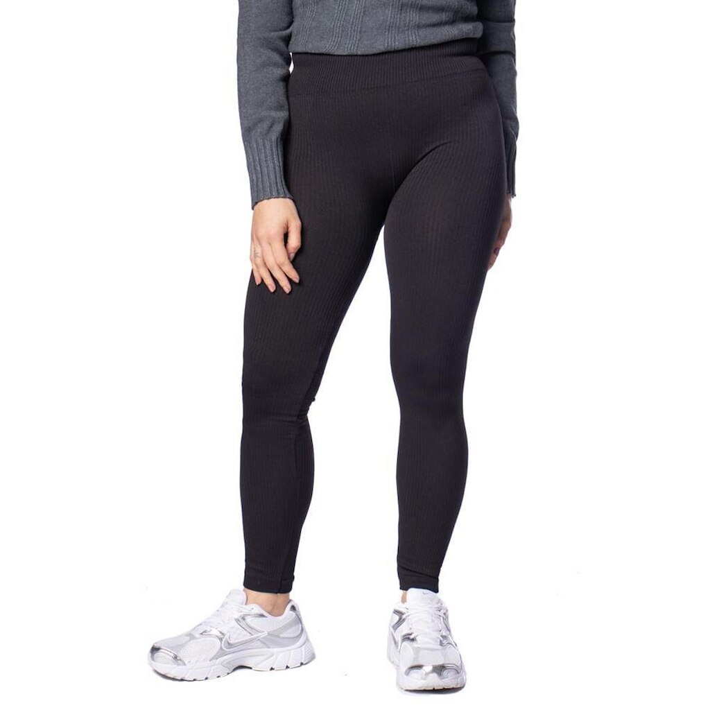Calça Térmica Feminina Mo Canelada Preto