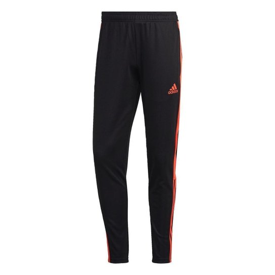 Menor preço em Calça Tiro Essential Adidas - Preto+Laranja