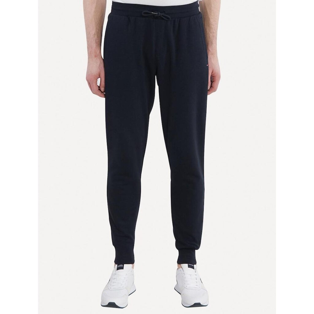 Calça Tommy Hilfiger Masculina Moletom Regular Flag Logo Azul Marinho