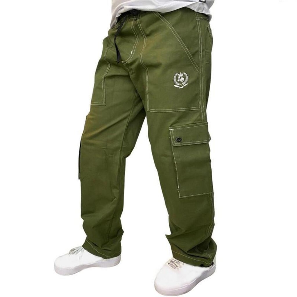 Calça Tradicional Reta Cargo VERDE Street Crew