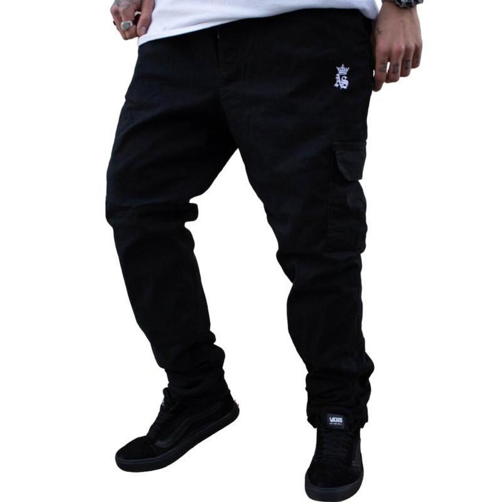 Calça Tradicional Reta Masculina PRETA UNSTOPPLABLE CARGO MODELO 2
