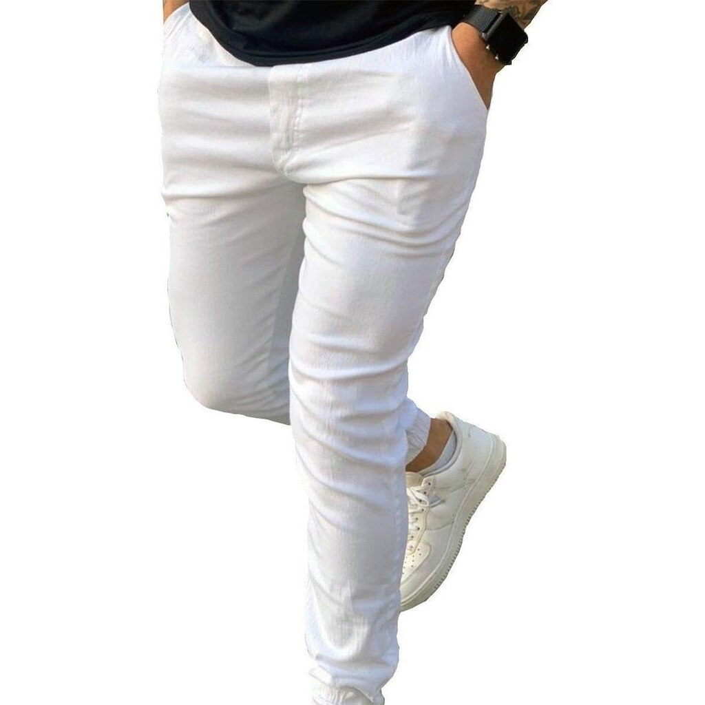 Calça Usemoda Jogger Sarja Punho Elástico Premium Masculina