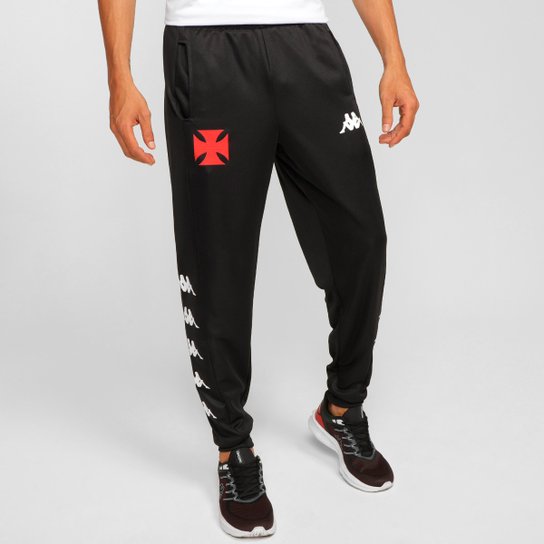 Calça Vasco Treino 21/22 Comissão Técnica Kappa Masculina - Preto Menor preço em Calça Vasco Treino 21/22 Comissão Técnica Kappa Masculina - Preto