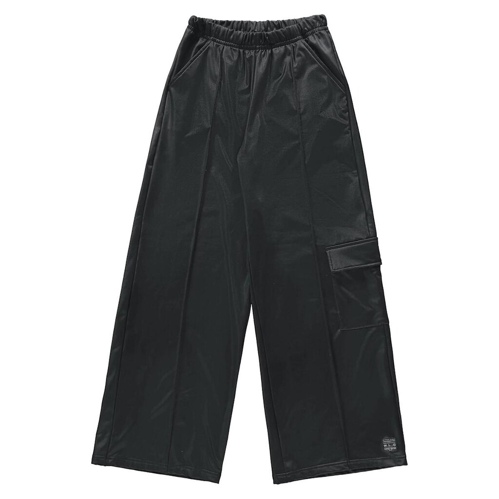 Calça Wide Leg em Malha Cirrê Juvenil Gloss