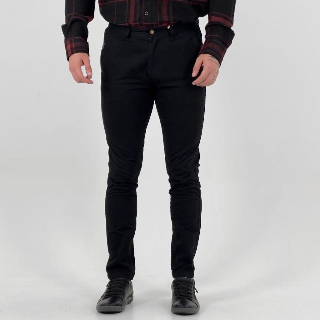 Calça Yacht Master Sarja Esporte Fino Slim Masculina