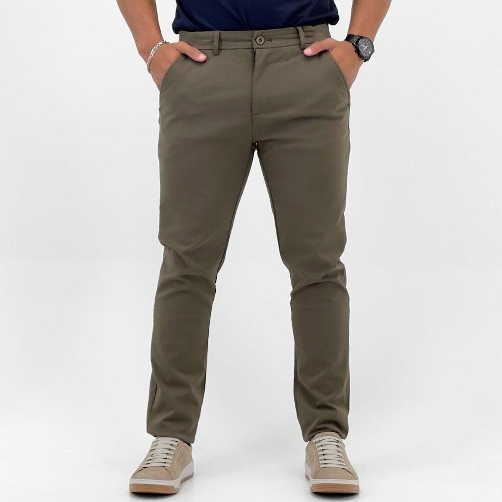 Calça Young Style Slim Esporte Fino Masculino