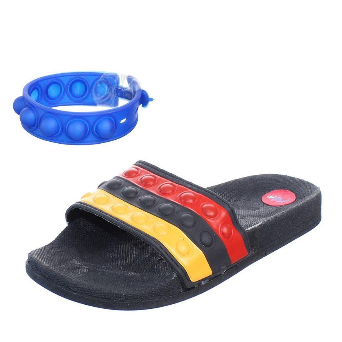 Calçado Chinelo Infantil Sandália Juvenil Pop It Menino Com Pulseira -  Preto | Netshoes