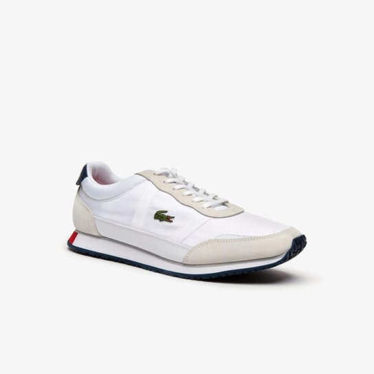 Calçado Lacoste Sport Partner Masculino - Branco e Marinho Menor preço em Calçado Lacoste Sport Partner Masculino - Branco e Marinho
