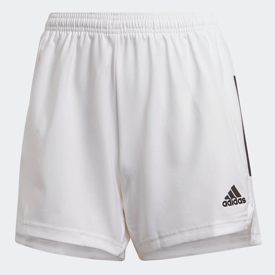 Calção Adidas Condivo 21 Primeblue Feminino - Branco+Preto é ruim? Calção Adidas Condivo 21 Primeblue Feminino - Branco+Preto é boa?