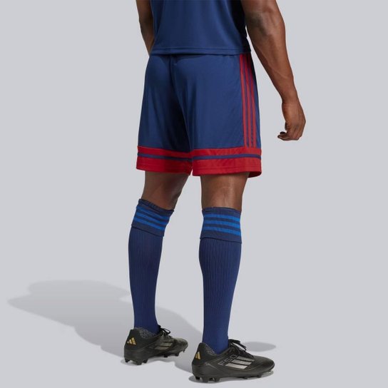 Calção Adidas Squadra 25 Marinho e Vermelho