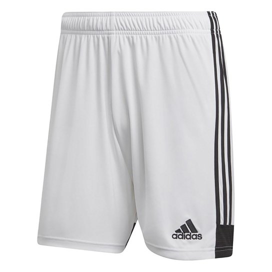 Calção Adidas Tastigo 19 Masculino - Branco+Preto Menor preço em Calção Adidas Tastigo 19 Masculino - Branco+Preto