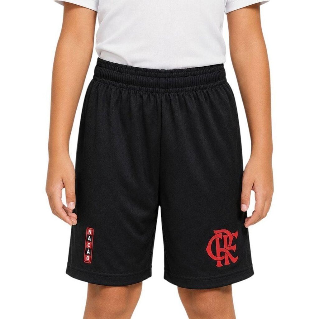 Calção Betel Flamengo Nação Infantil - Preto 8