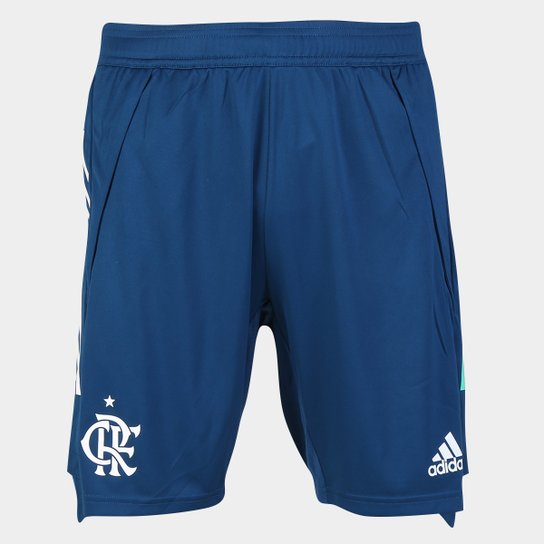 Calção Flamengo 20/21 Treino Adidas Masculino - Azul Menor preço em Calção Flamengo 20/21 Treino Adidas Masculino - Azul