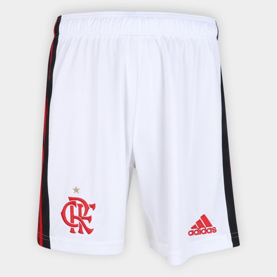 Calção Flamengo I 22/23 Adidas Masculino - Branco Menor preço em Calção Flamengo I 22/23 Adidas Masculino - Branco