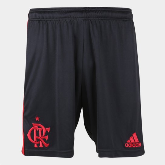 Calção Flamengo III 20/21 Adidas Masculino - Preto+Vermelho Menor preço em Calção Flamengo III 20/21 Adidas Masculino - Preto+Vermelho