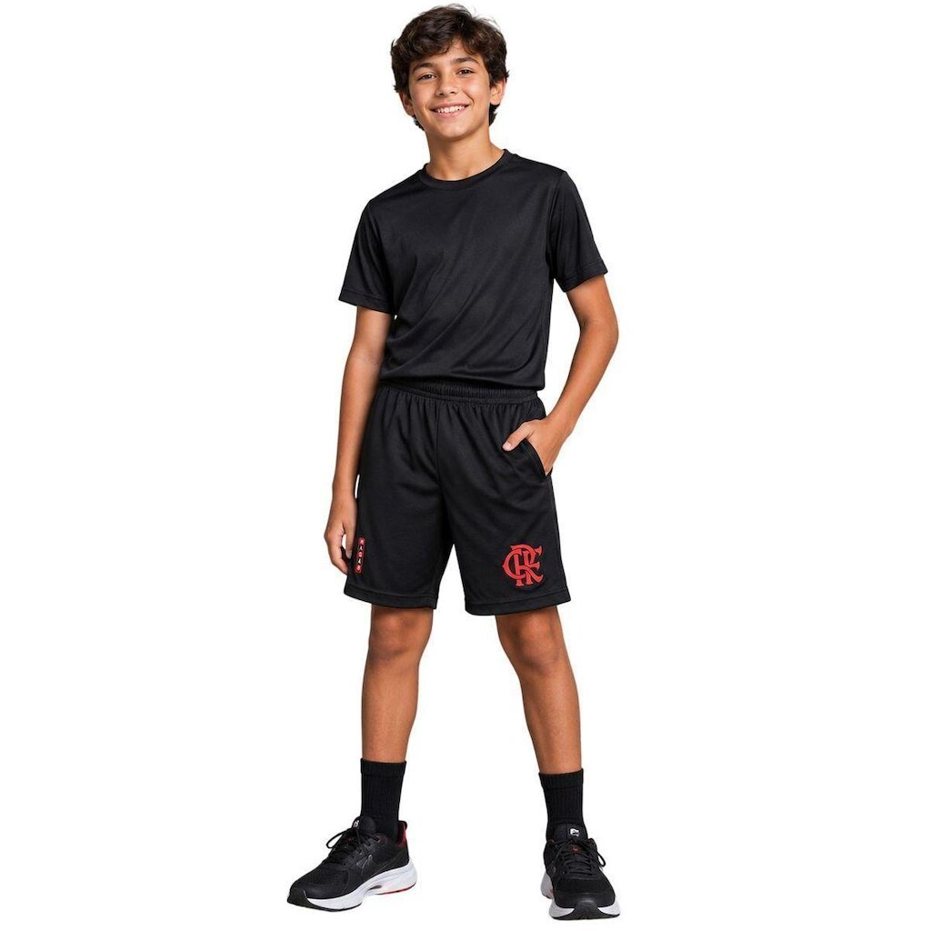 CALCAO FLAMENGO NACAO 8126009-01 - PRETO/VERMELHO 12A