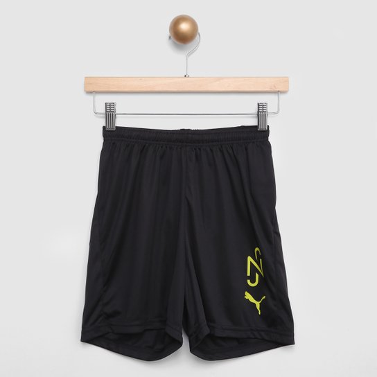 Calção Juvenil Neymar Jr Puma Teamliga - Preto+Amarelo Menor preço em Calção Juvenil Neymar Jr Puma Teamliga - Preto+Amarelo