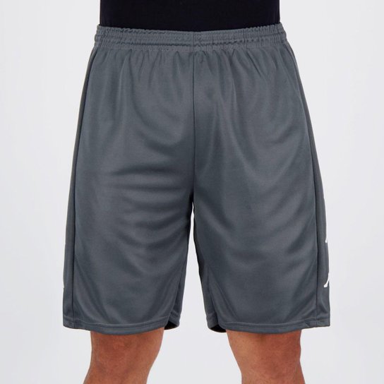 Calção Kappa Long Masculino - Cinza Menor preço em Calção Kappa Long Masculino - Cinza