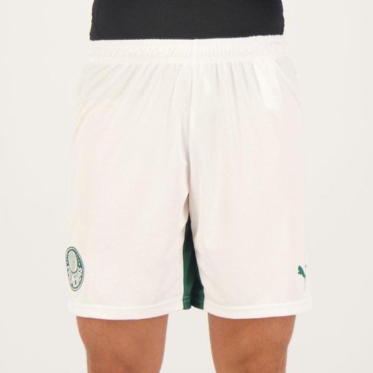 Calção Puma Palmeiras I 2022 - Branco Menor preço em Calção Puma Palmeiras I 2022 - Branco