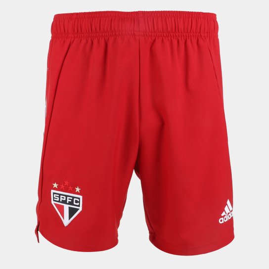 Calção São Paulo 22/23 Treino Masculino - Vermelho+Branco Menor preço em Calção São Paulo 22/23 Treino Masculino - Vermelho+Branco