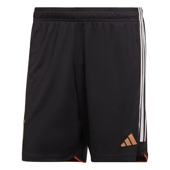 Calção Seleção Alemanha Home 22/23 Adidas Masculino - Preto Menor preço em Calção Seleção Alemanha Home 22/23 Adidas Masculino - Preto