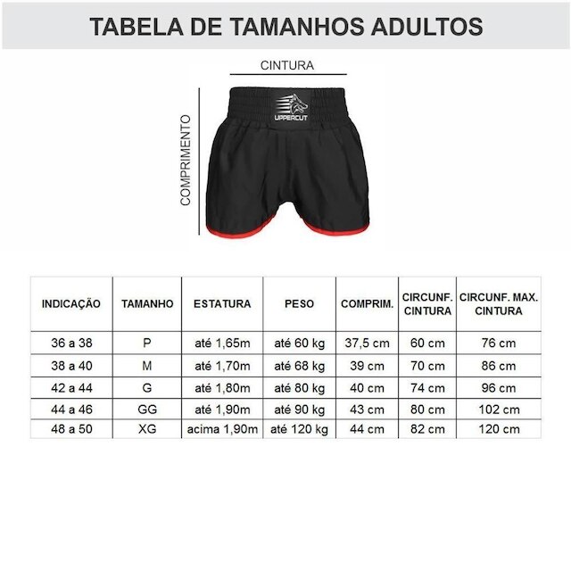 Calção Short Muay Thai Kickboxing Black - sem silk - Preto