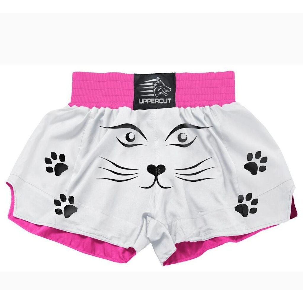 Calção Short Muay Thai Kickboxing - Gatinha - Branco - Uppercut