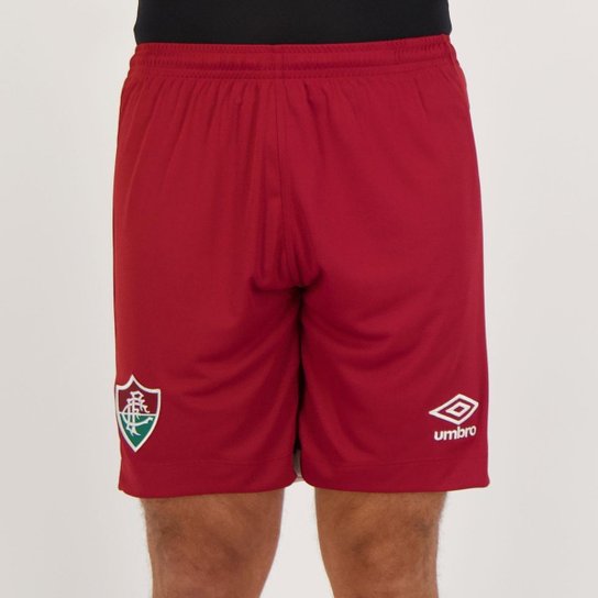 Calção Umbro Fluminense II 2022 Vinho - Vermelho Menor preço em Calção Umbro Fluminense II 2022 Vinho - Vermelho