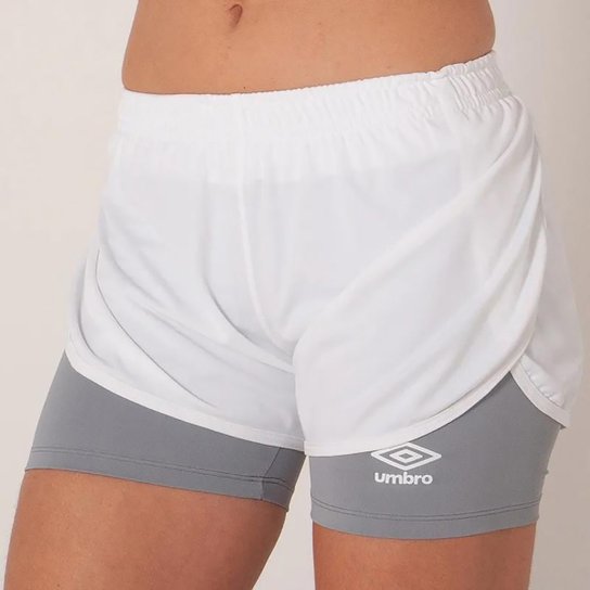 Calção Umbro TWR Double New Feminino - Branco+Cinza é ruim? Calção Umbro TWR Double New Feminino - Branco+Cinza é boa?