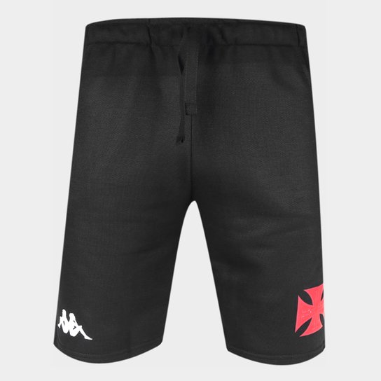 Calção Vasco da Gama Supporter Kappa Masculino - Preto Menor preço em Calção Vasco da Gama Supporter Kappa Masculino - Preto