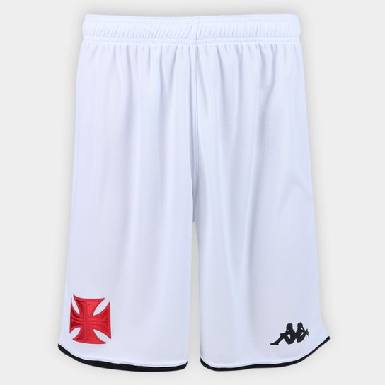 Calção Vasco II 21/22 Kappa Masculino - Branco Menor preço em Calção Vasco II 21/22 Kappa Masculino - Branco