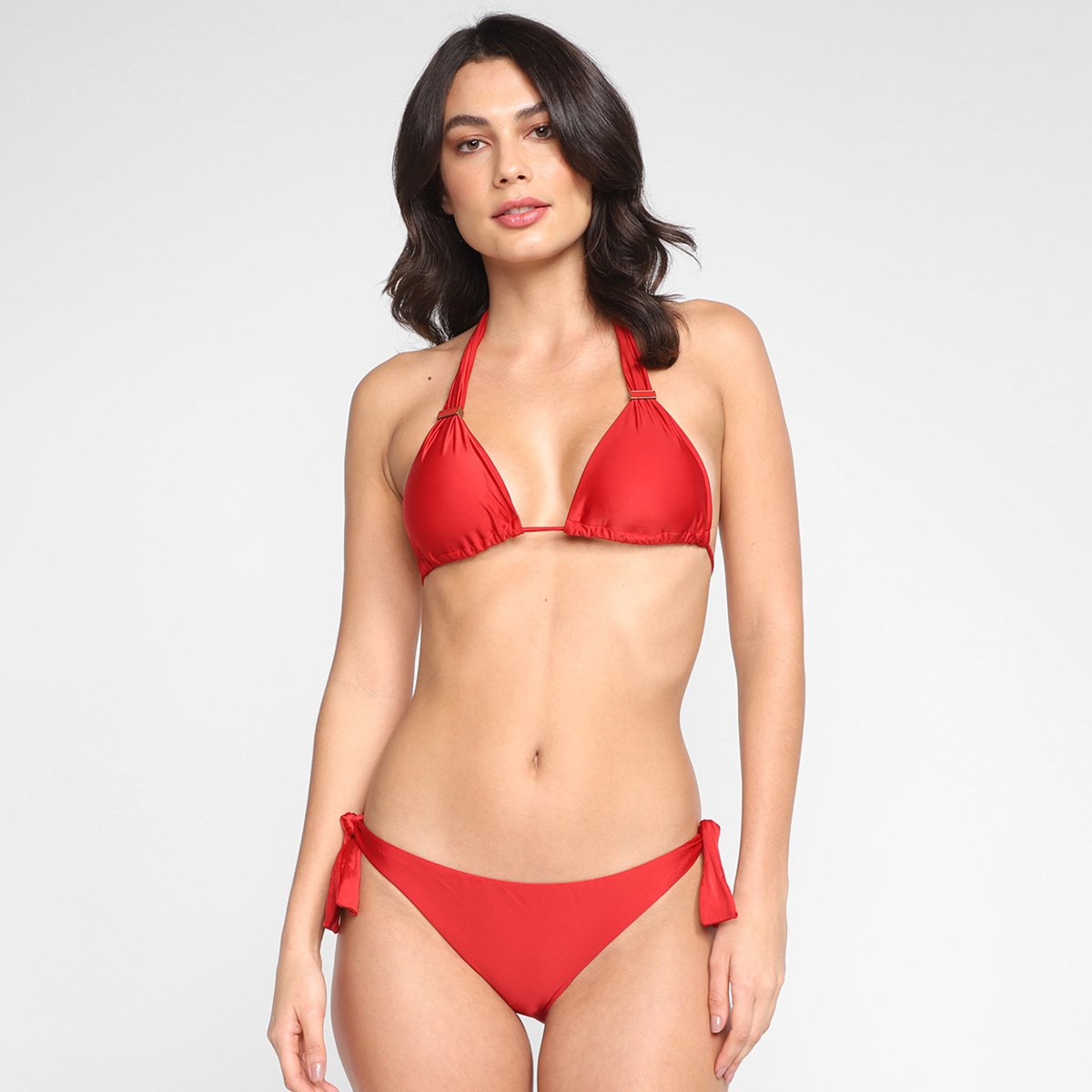 Calcinha de Biquini Classic Tanga Larga Lisa - 2