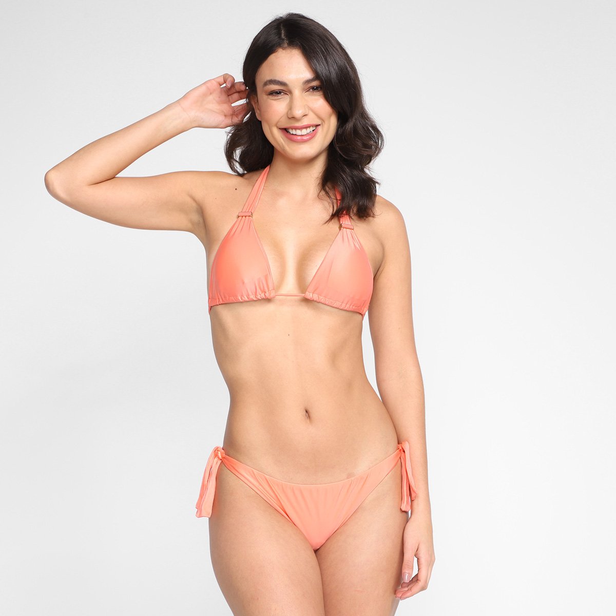 Calcinha de Biquini Classic Tanga Larga Lisa - 3