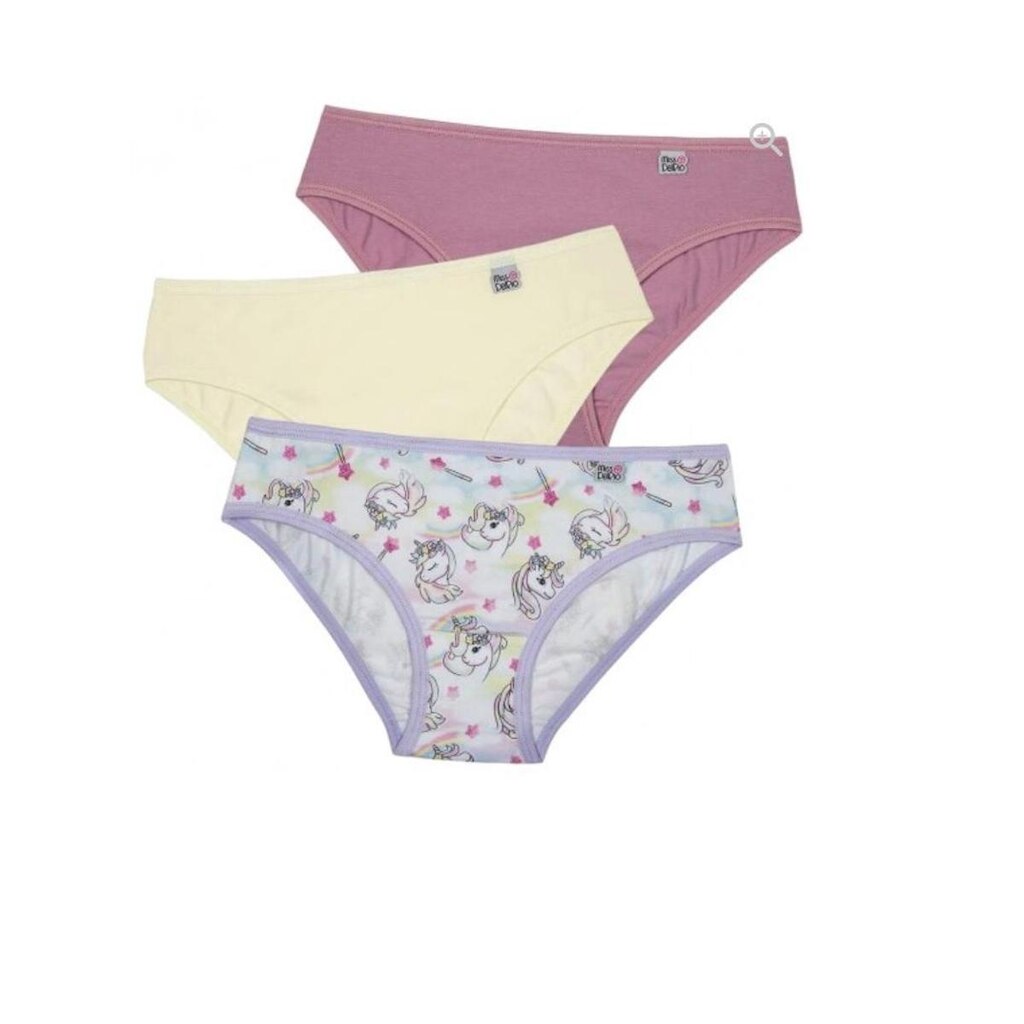 Calcinhas Infantil Algodão Del Rio kit com 3 peças