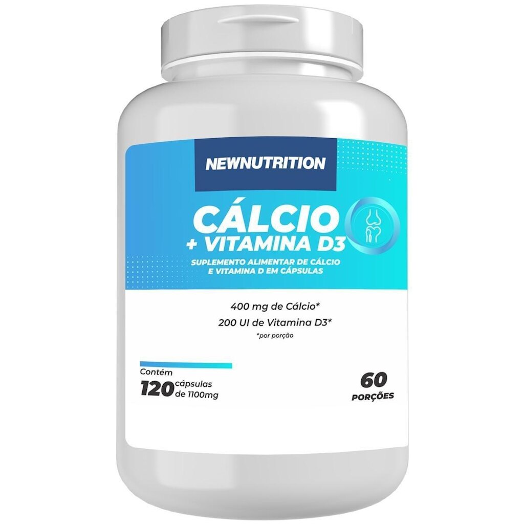 Cálcio 400mg Com Vitamina D3 200ui - 120 Cápsulas NewNutrition