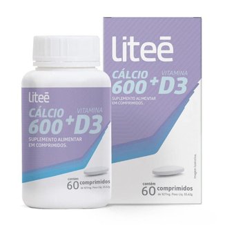 Cálcio 600 e Vitamina D3 Litee 60 comprimidos