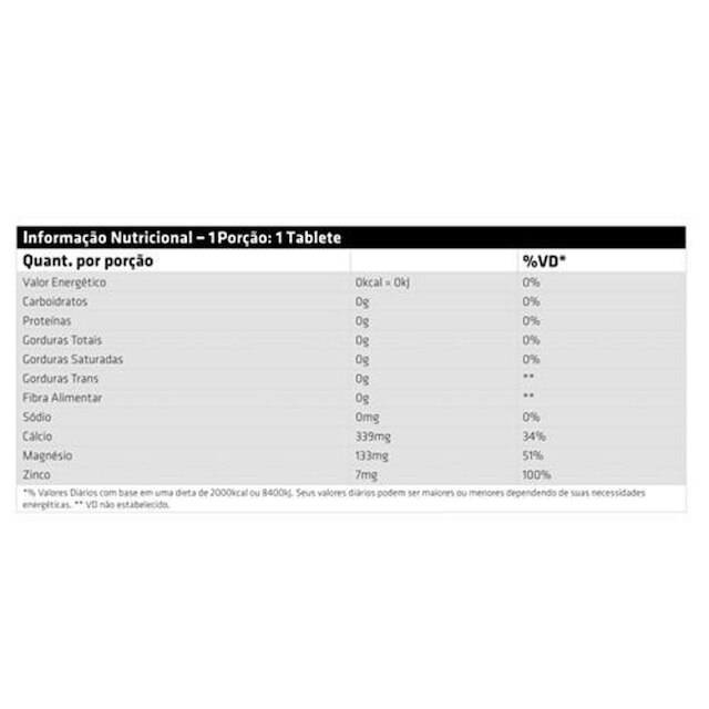 Calcio Magnesio Performance Nutrition Zinco Quelato 100 Tabletes
