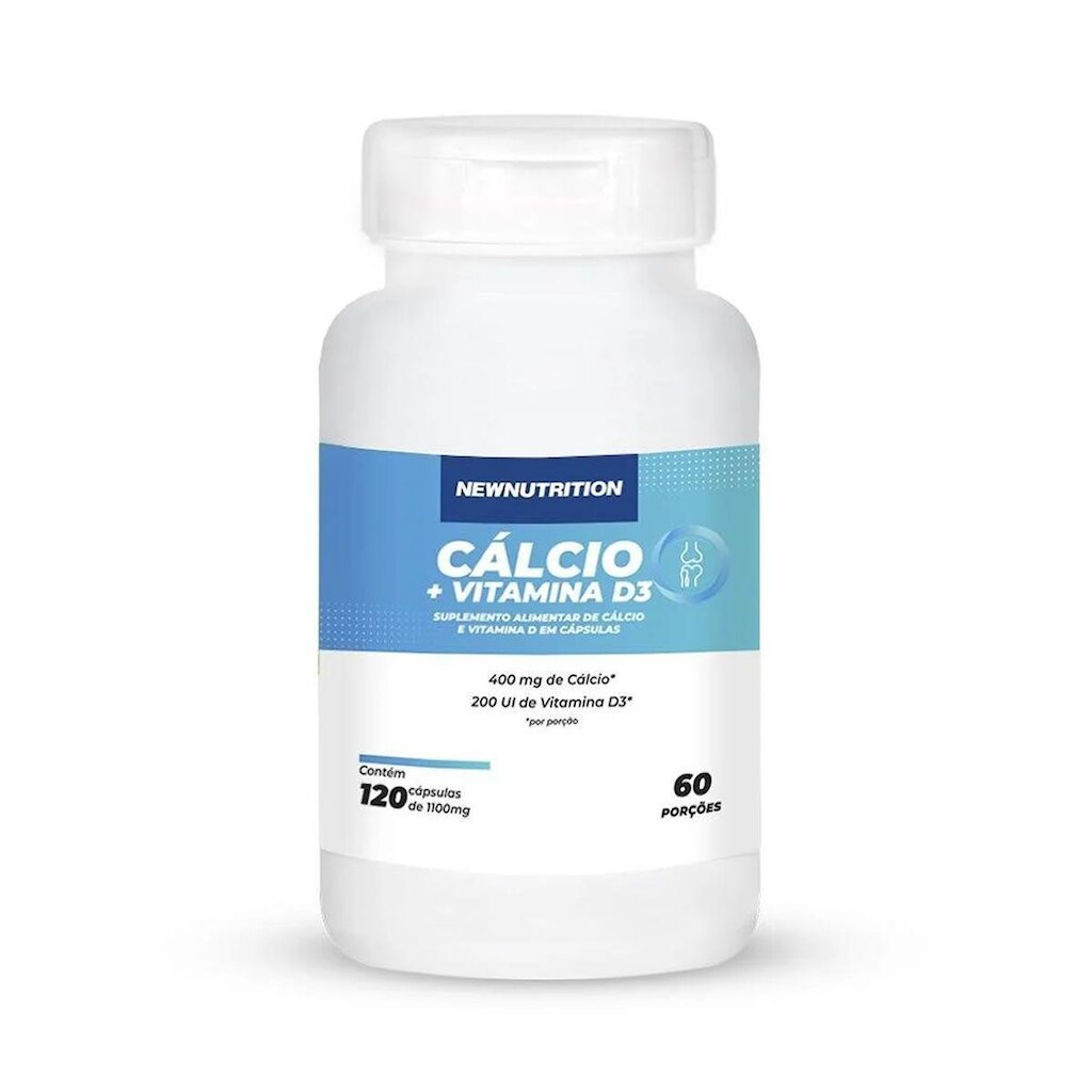 Cálcio + Vitamina D3  - 120 Cápsulas - NewNutrition