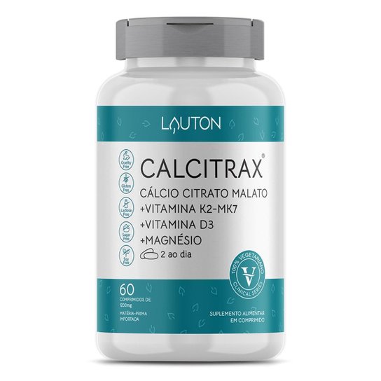 Calcitrax Cálcio Citrato Malato 60 Comprimidos Lauton Menor preço em Calcitrax Cálcio Citrato Malato 60 Comprimidos Lauton