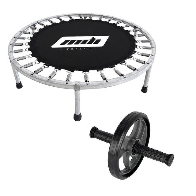 Cama Elástica Mini Jump MDI Preta E Roda Para Exercícios Acte Cinza ...