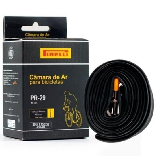 Câmara De Ar Bicicleta 29 Pirelli Butyl Presta - Preto Menor preço em Câmara De Ar Bicicleta 29 Pirelli Butyl Presta - Preto