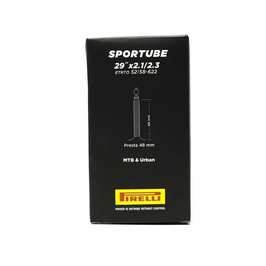 Câmara de Ar Bicicleta 29 Pirelli Sportube Válvula Presta 48mm Mtb