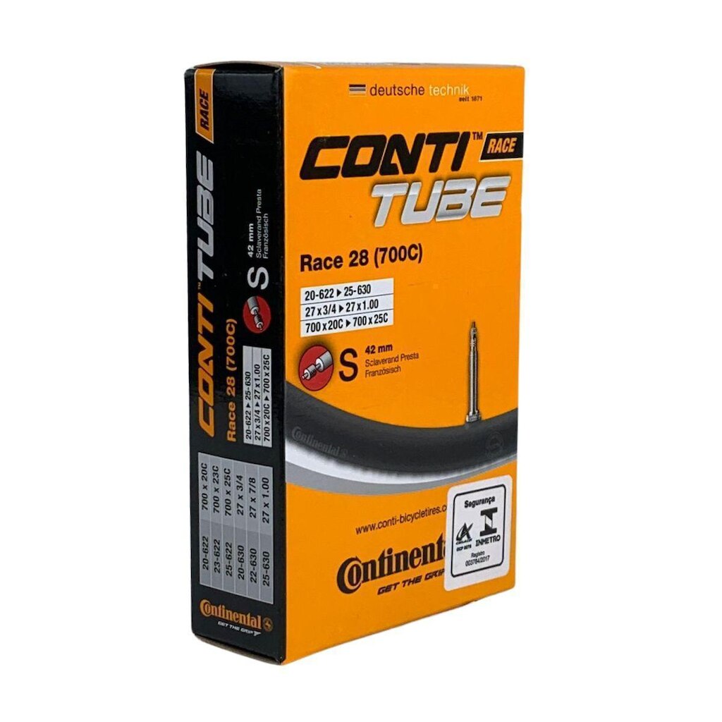 Câmara De Ar Continental Race 28 700x18 42mm Válvula Presta