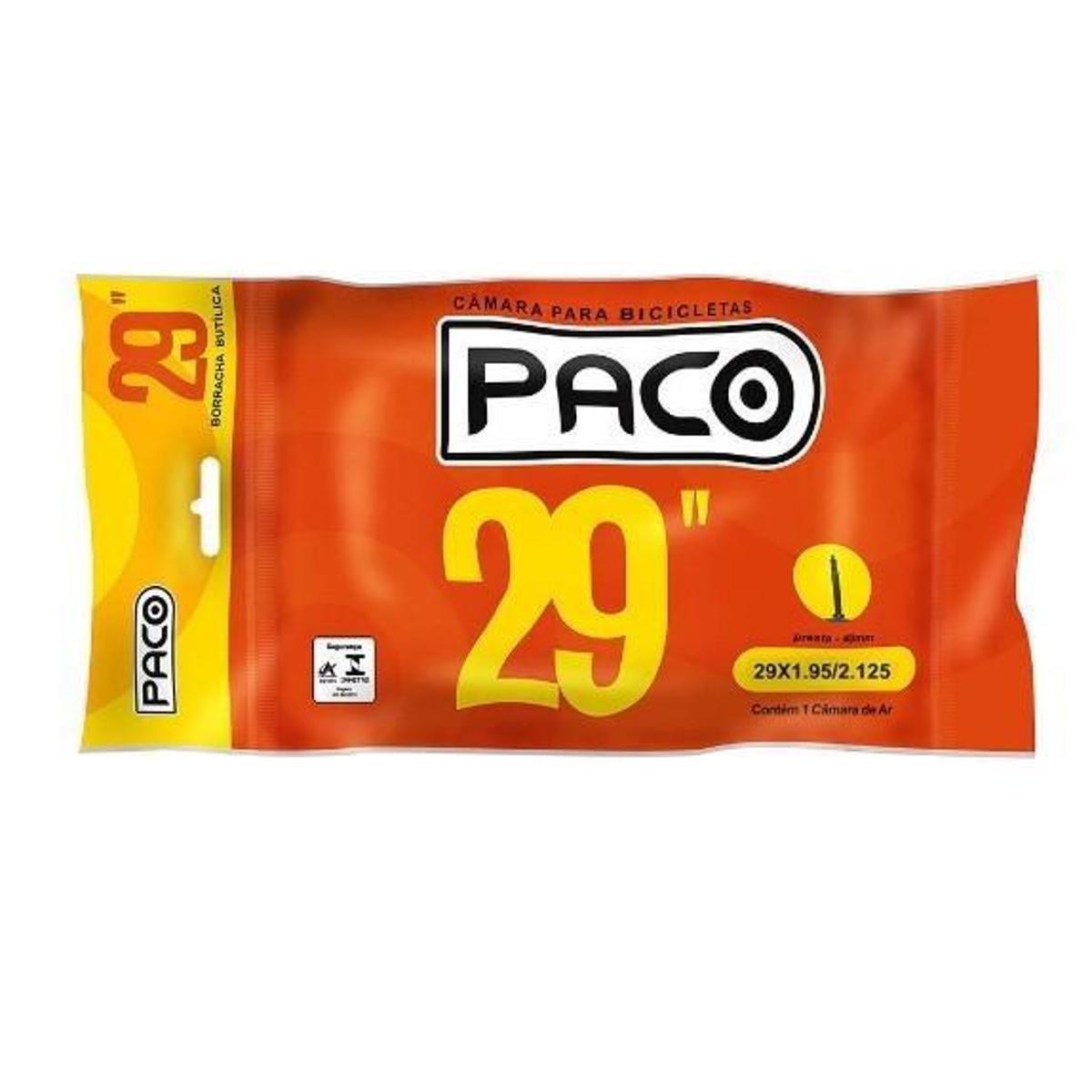 Câmara de Ar Paco Prime Aro 29x1.95/2.125 Menor preço em Câmara de Ar Paco Prime Aro 29x1.95/2.125