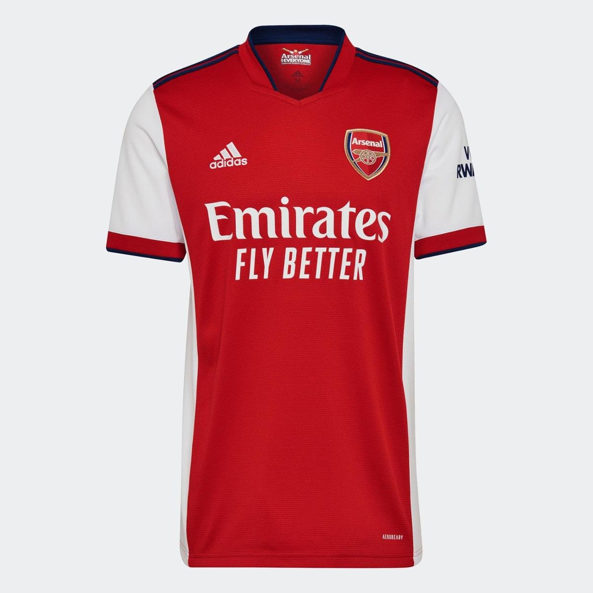 Camisa 1 Arsenal 21/22 Adidas - Vermelho+Branco | Netshoes