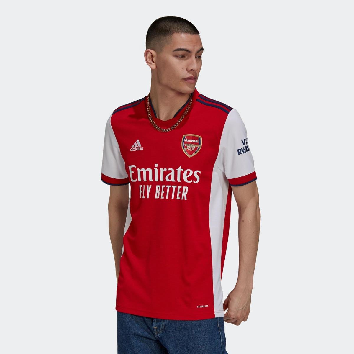 Camisa 1 Arsenal 21/22 Adidas - Vermelho+Branco | Netshoes