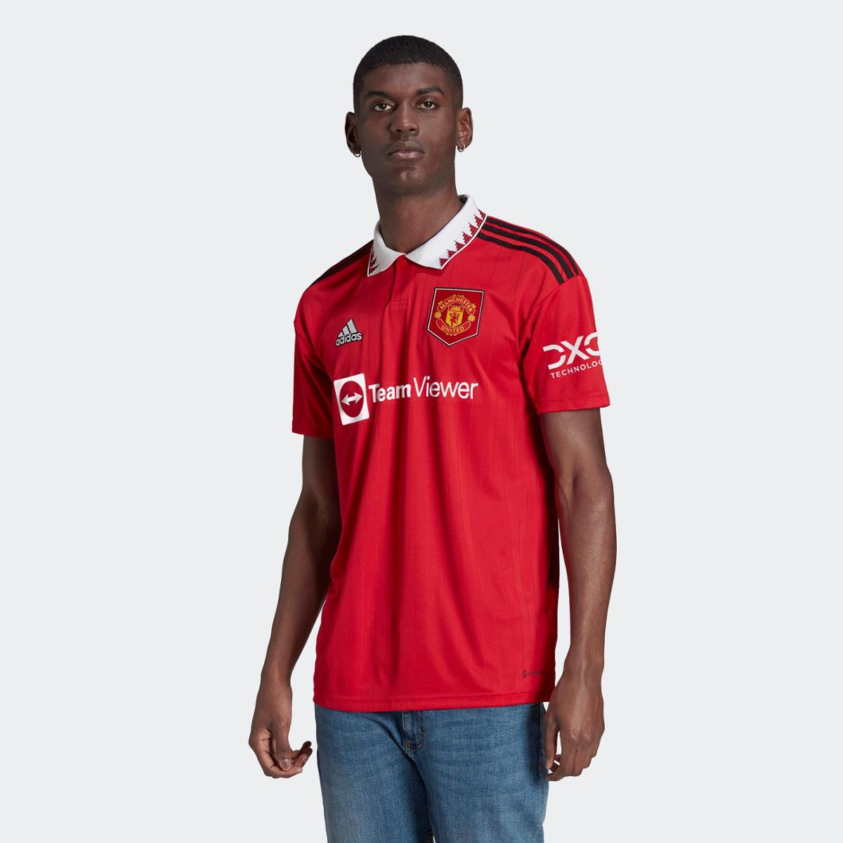 Camisa 1 Manchester United 22/23 Adidas - Vermelho+Branco | Netshoes