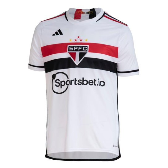 Camisa 1 São Paulo FC 23/24 Adidas - Branco+Preto Menor preço em Camisa 1 São Paulo FC 23/24 Adidas - Branco+Preto