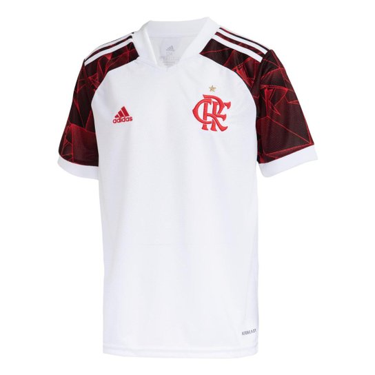 Camisa 2 CR Flamengo 21/22 Adidas INFANTIL - Branco+Vermelho Menor preço em Camisa 2 CR Flamengo 21/22 Adidas INFANTIL - Branco+Vermelho